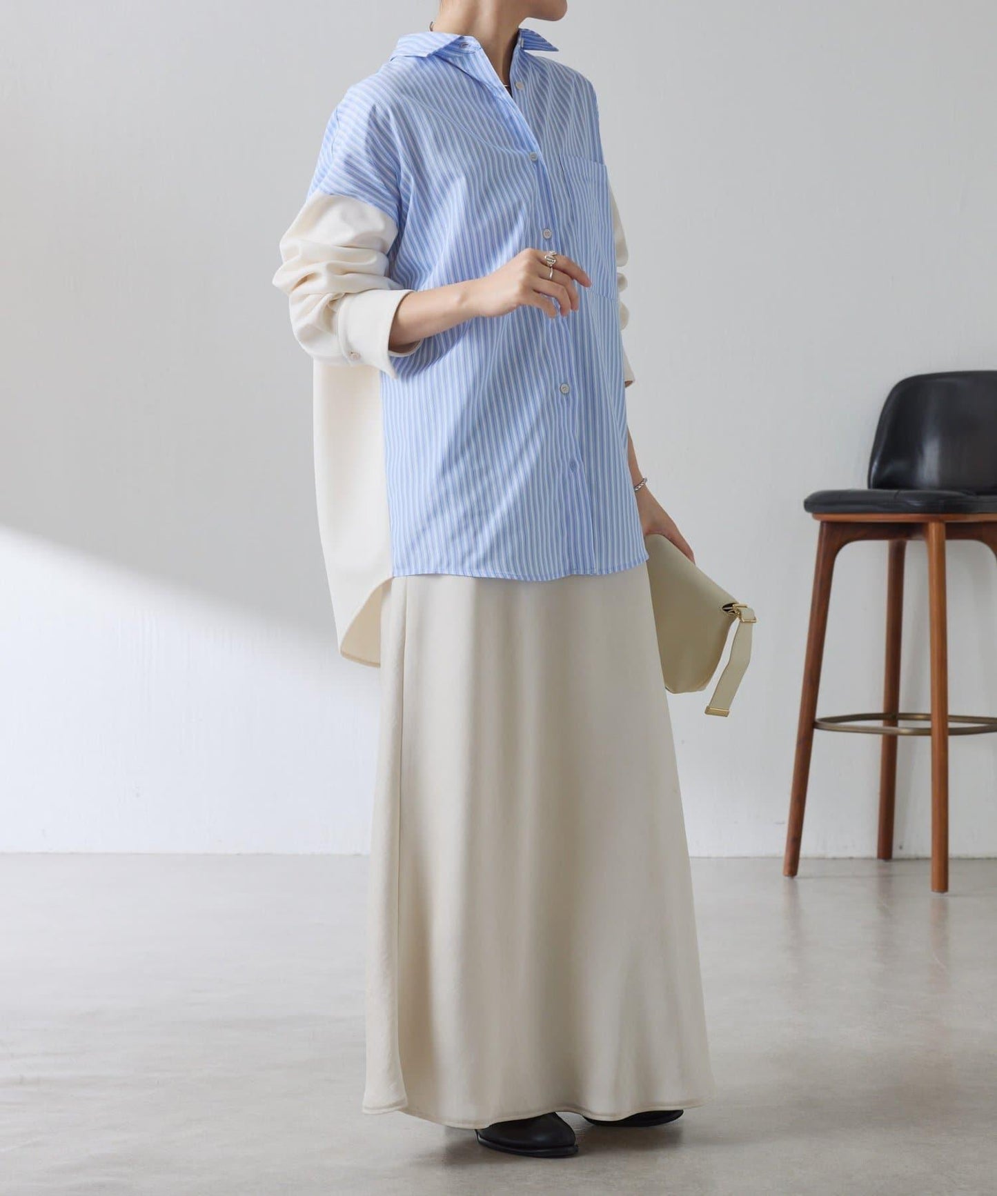 【冬季可穿】拼接設計襯衫