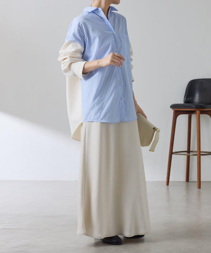 【冬季可穿】拼接設計襯衫