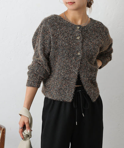 混紡紗線2WAY針織套頭衫