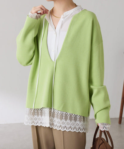 【顯瘦◎】V領巴斯克針織衫