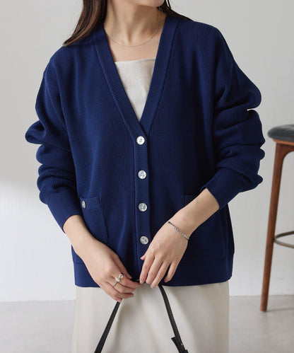 【腰部遮蓋】亮面紐扣開衫