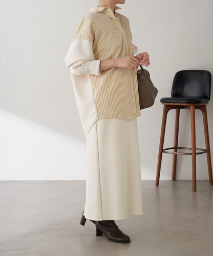 【冬季可穿】拼接設計襯衫