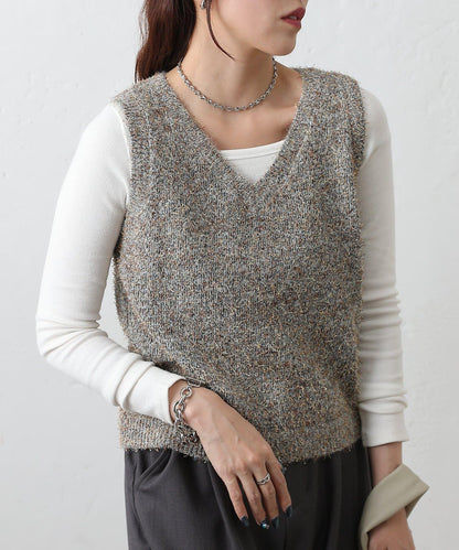 混紡紗線針織背心