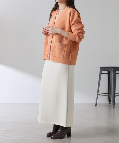 【腰部遮蓋】亮面紐扣開衫