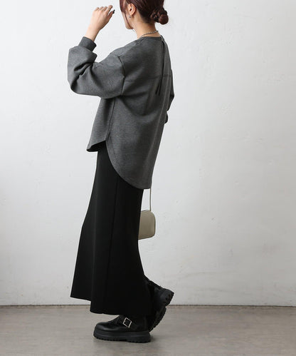 箱型背部拉鍊套頭衫