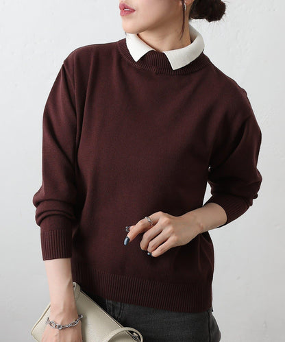 拼色針織套頭衫