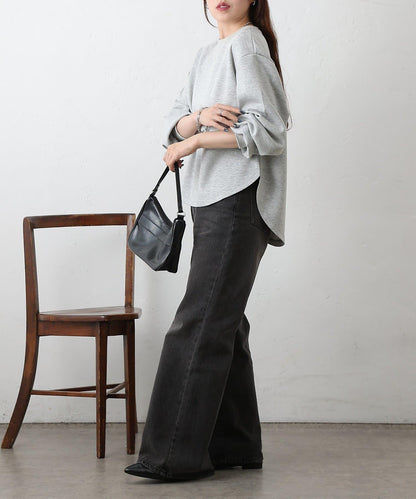 箱型背部拉鍊套頭衫