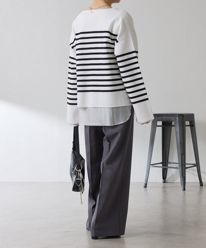 【顯瘦◎】V領巴斯克針織衫