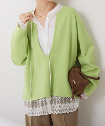 【顯瘦◎】V領巴斯克針織衫