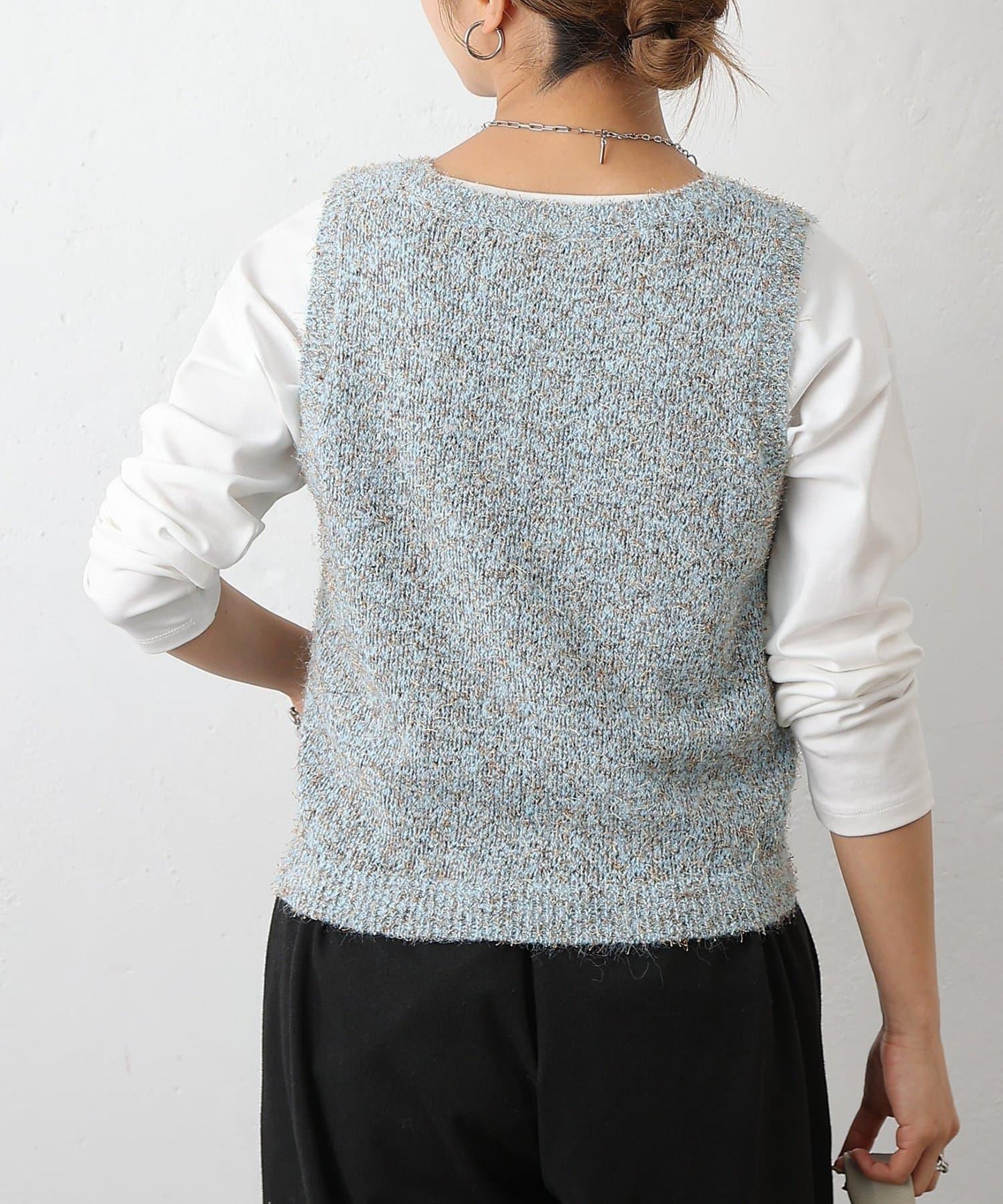 混紡紗線針織背心