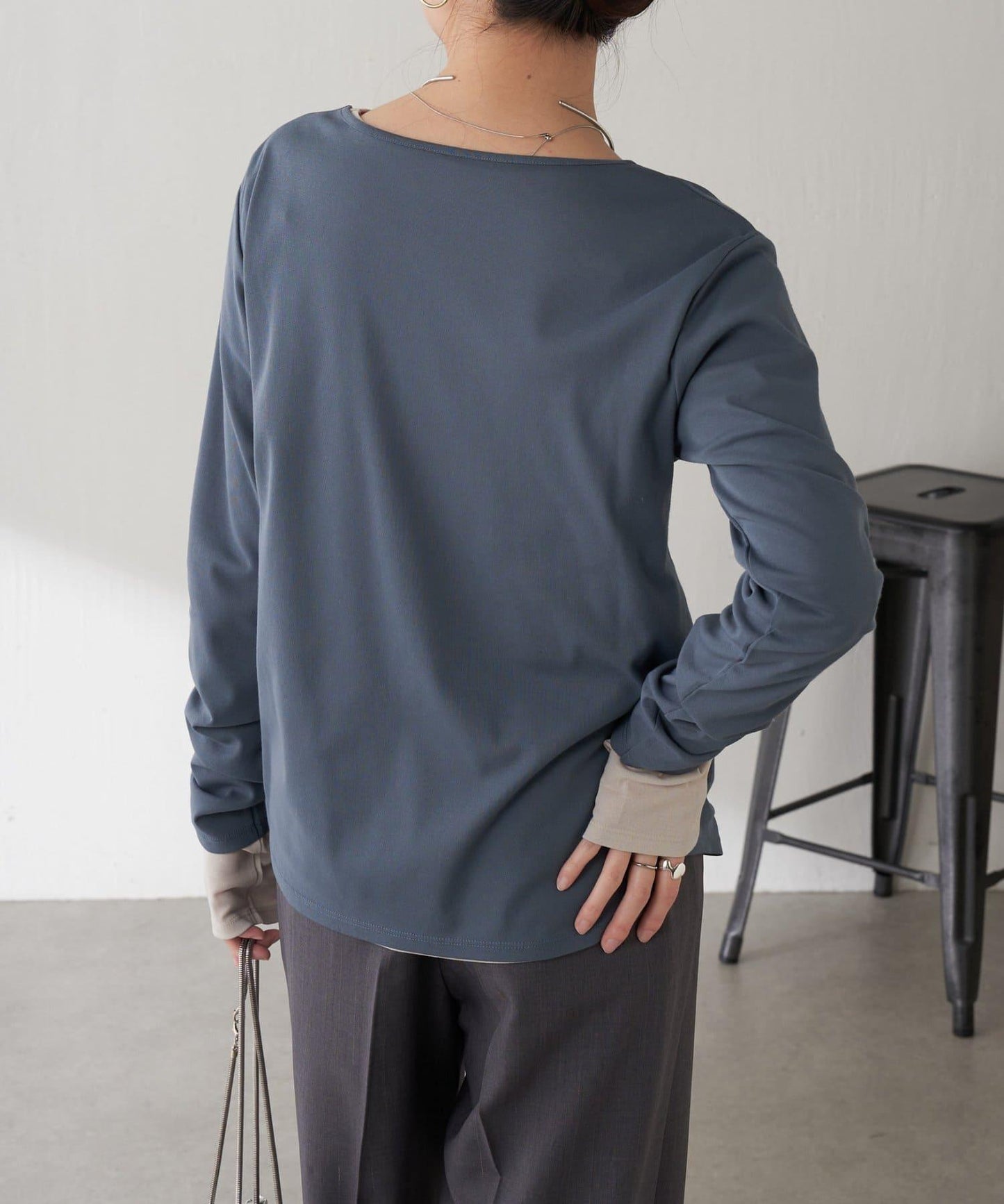 【接觸冷感/吸水速幹】基礎透視長袖T恤