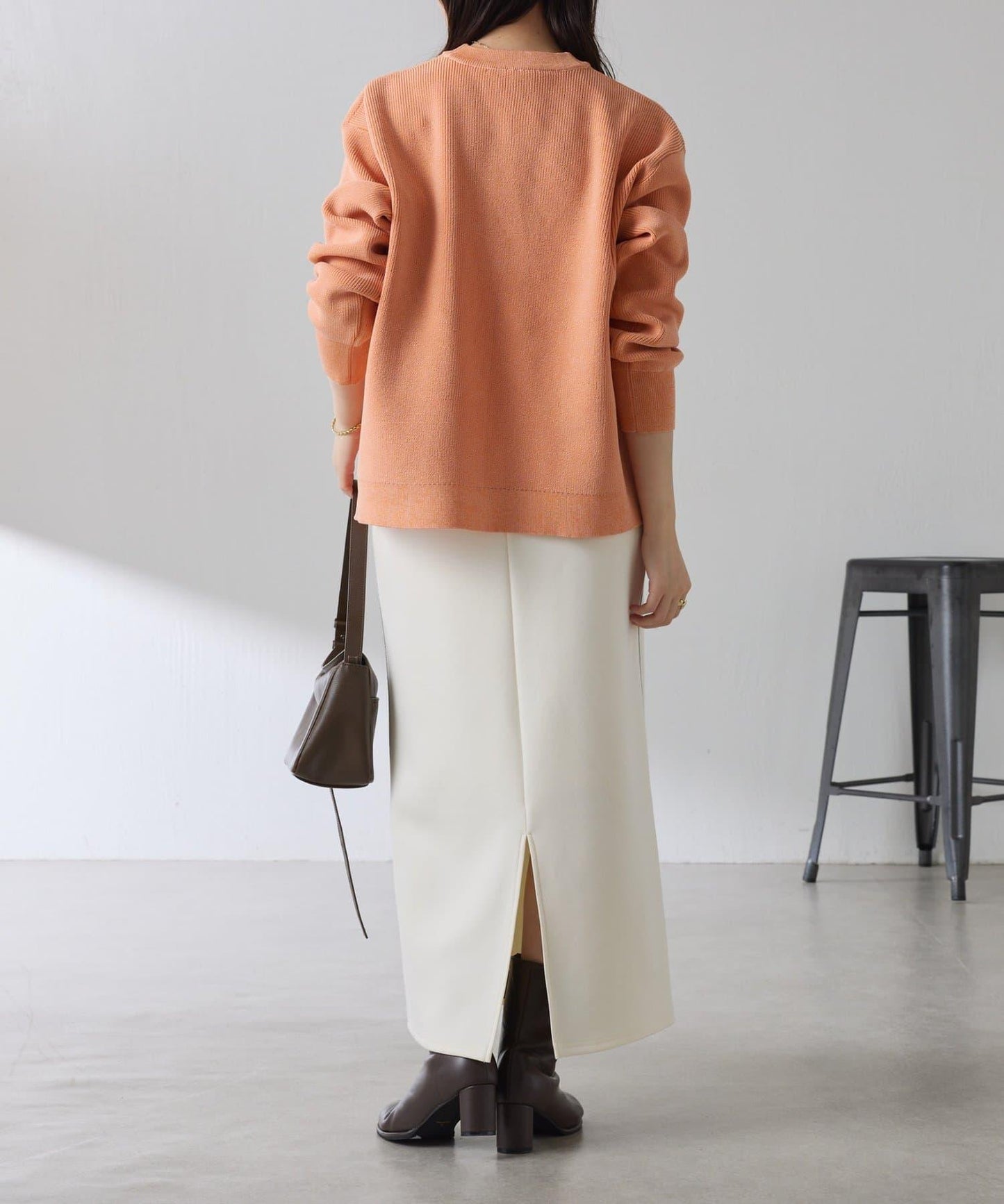 【腰部遮蓋】亮面紐扣開衫