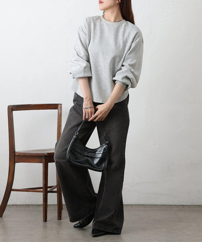 箱型背部拉鍊套頭衫