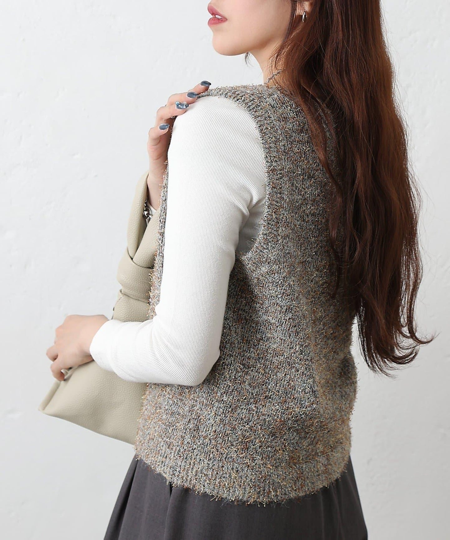 混紡紗線針織背心