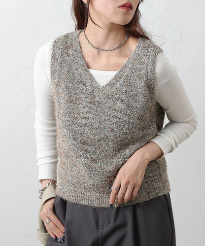 混紡紗線針織背心