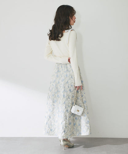 安哥拉觸感蝴蝶結一字肩針織衫