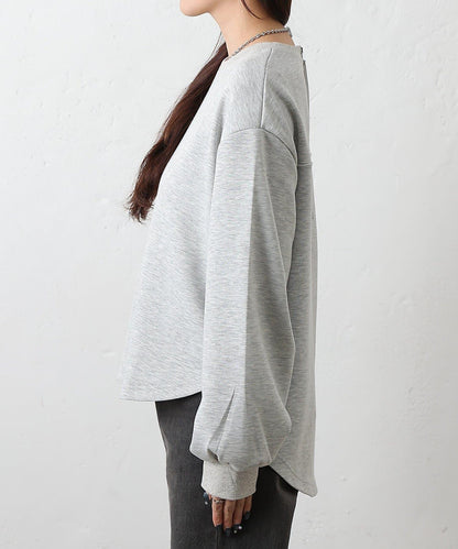 箱型背部拉鍊套頭衫