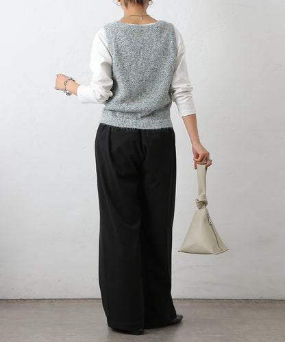 混紡紗線針織背心