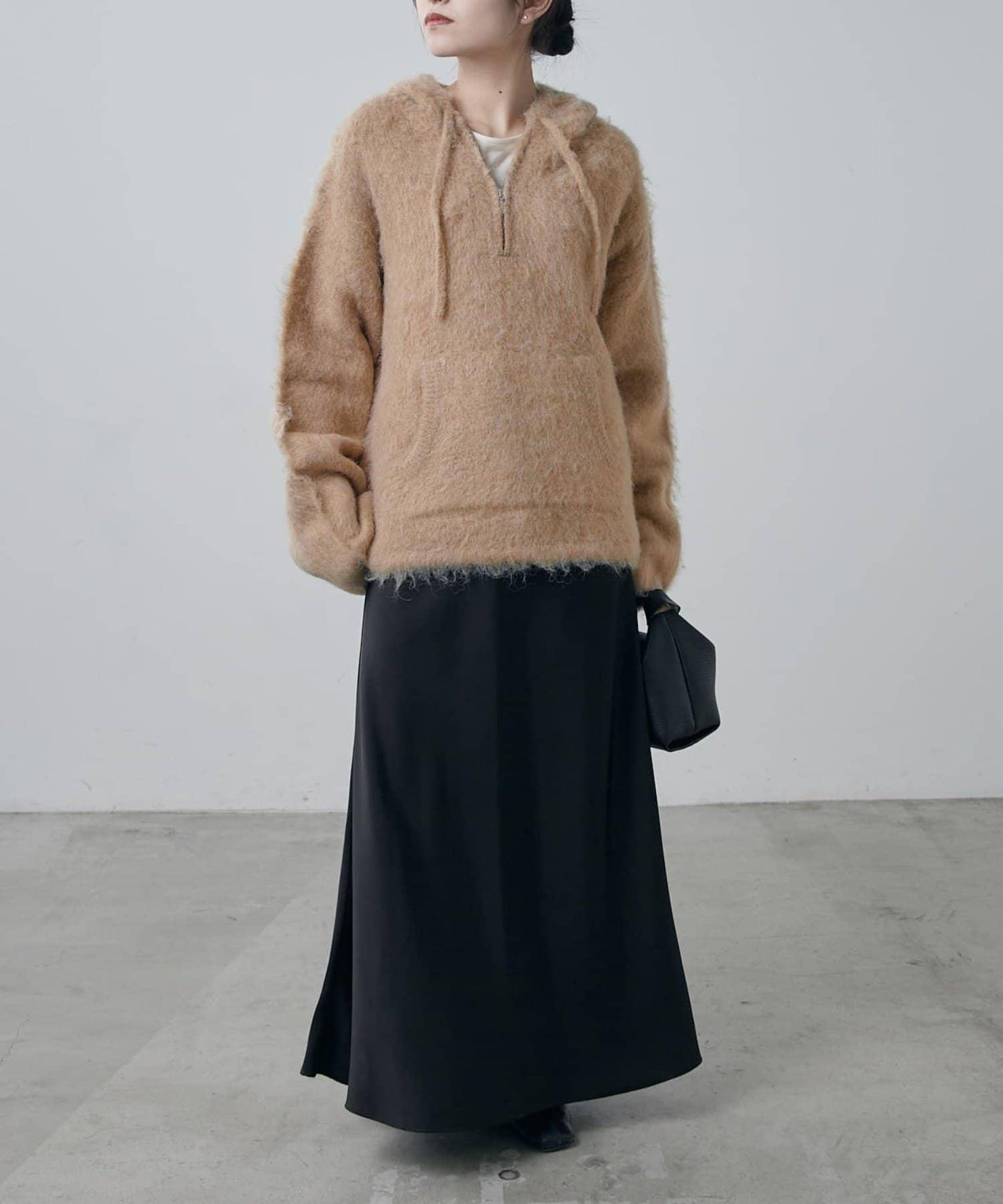 蓬鬆半拉鍊衛衣