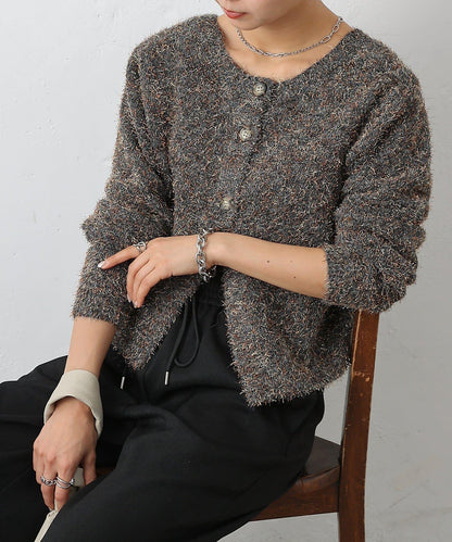 混紡紗線2WAY針織套頭衫