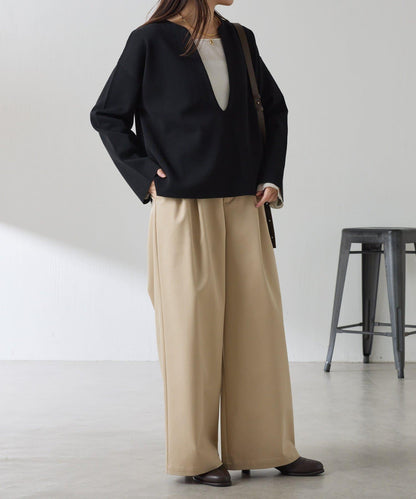 【顯瘦◎】V領巴斯克針織衫