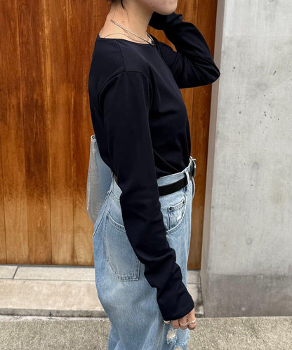 【接觸冷感/吸水速幹】基礎透視長袖T恤