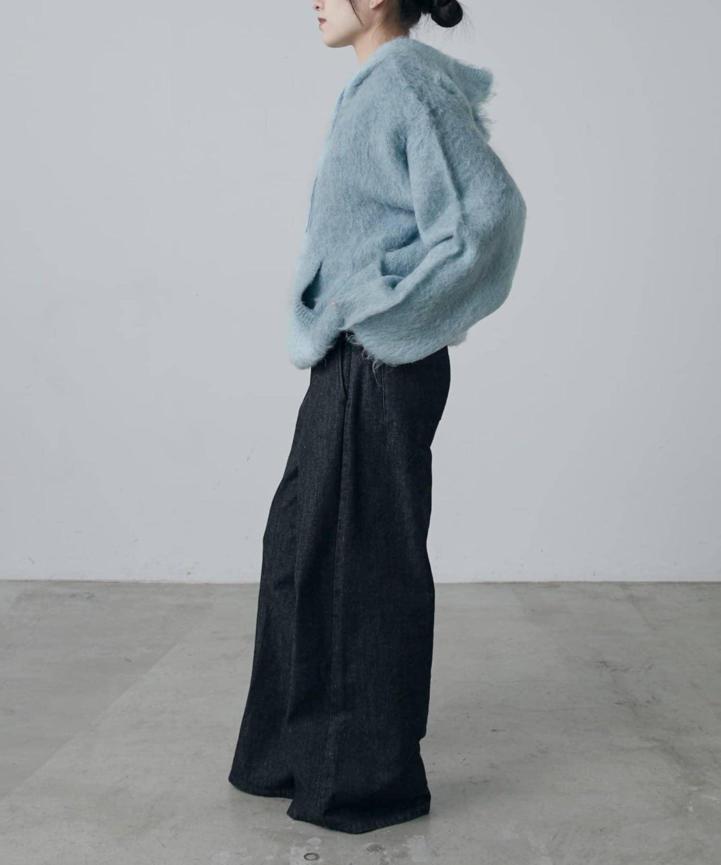 蓬鬆半拉鍊衛衣