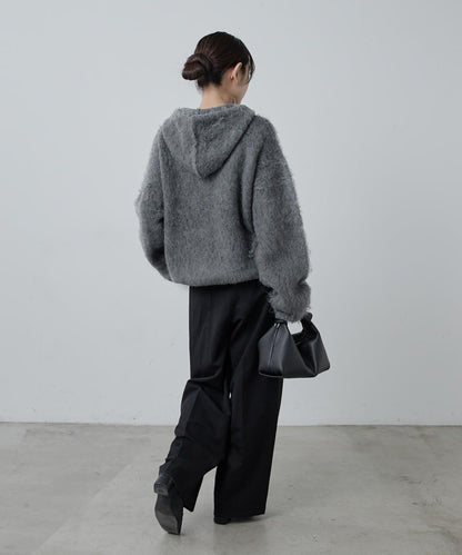 蓬鬆半拉鍊衛衣