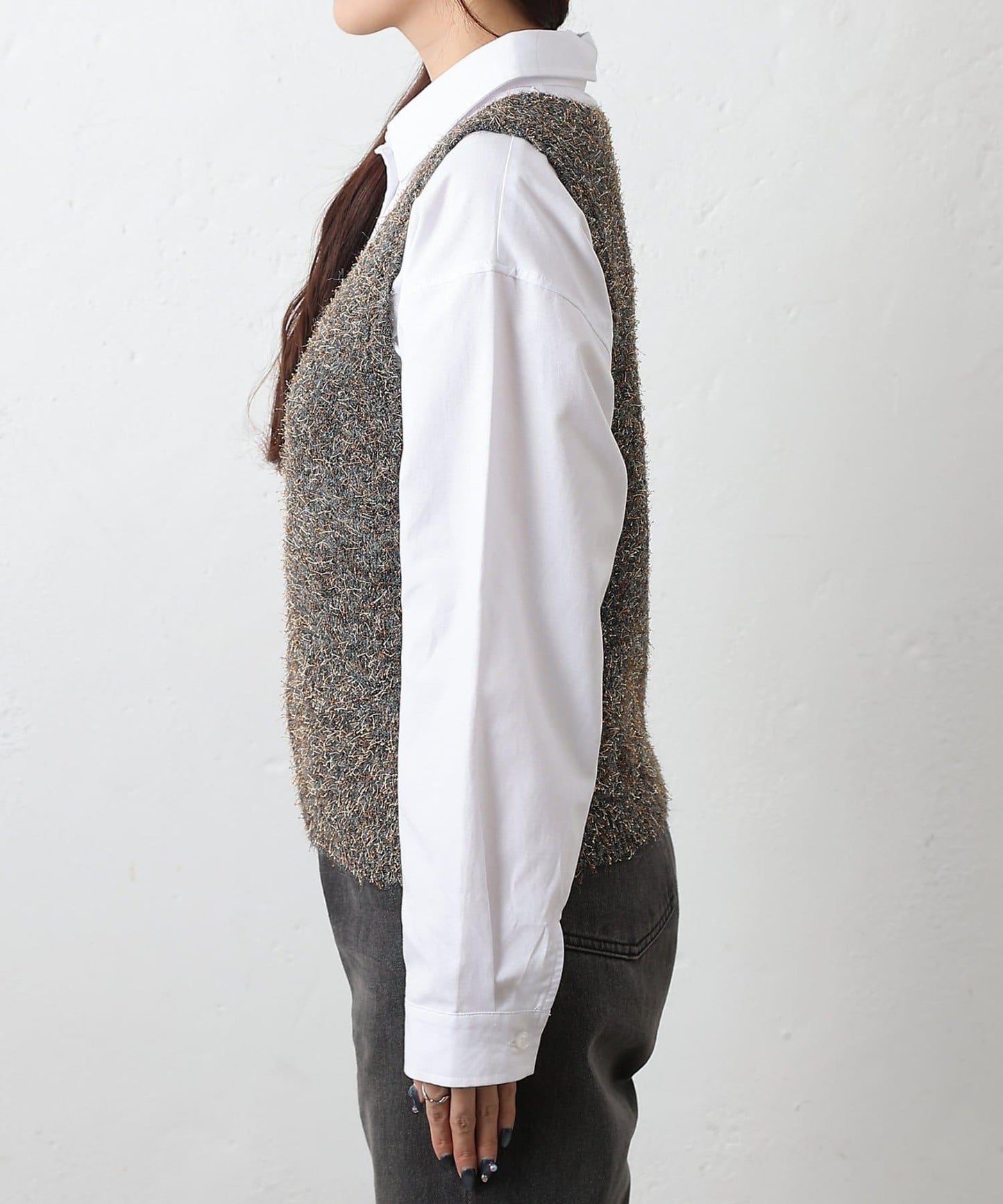 混紡紗線針織背心