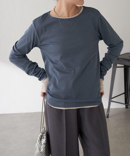 【接觸冷感/吸水速幹】基礎透視長袖T恤