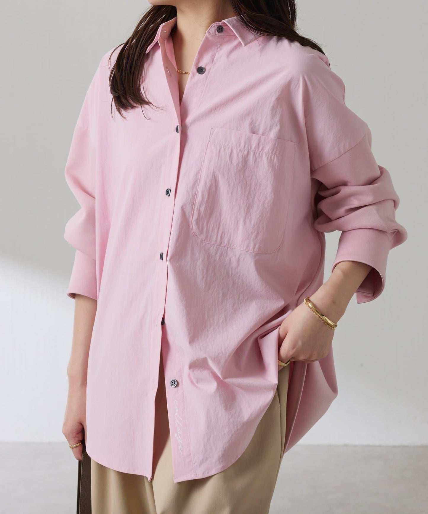 【冬季可穿】拼接設計襯衫