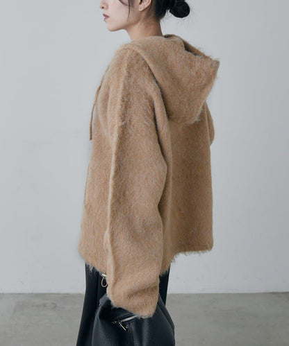 蓬鬆半拉鍊衛衣