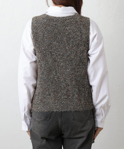 混紡紗線針織背心