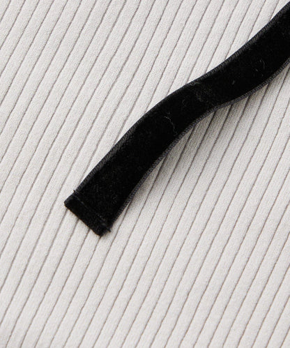 安哥拉觸感蝴蝶結一字肩針織衫