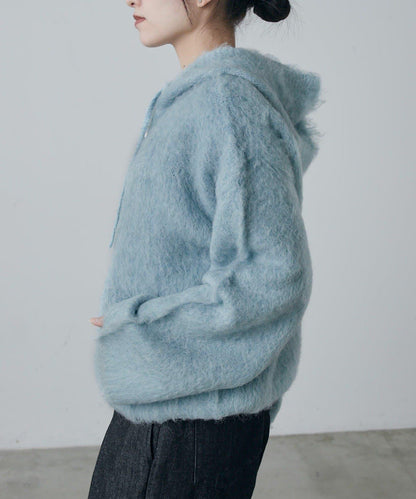 蓬鬆半拉鍊衛衣