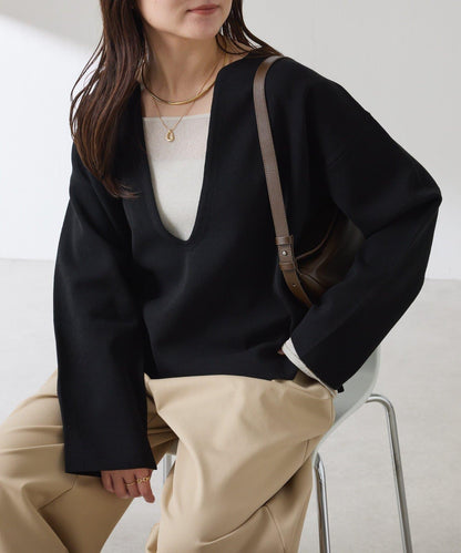 【顯瘦◎】V領巴斯克針織衫