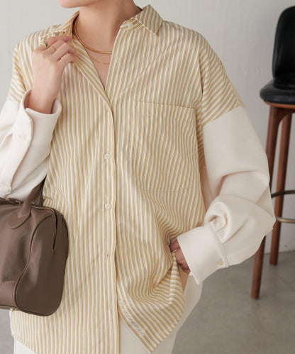 【冬季可穿】拼接設計襯衫