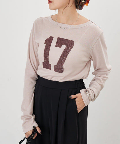 【26SS】數字印花長袖T恤