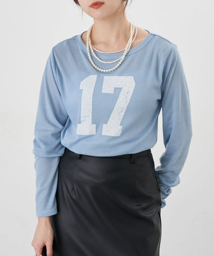 【26SS】數字印花長袖T恤