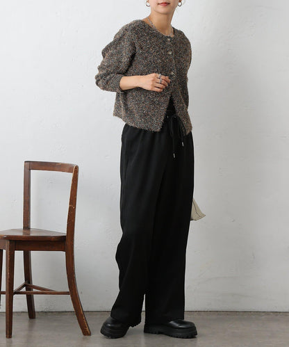 混紡紗線2WAY針織套頭衫