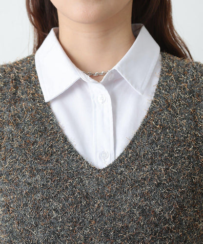 混紡紗線針織背心