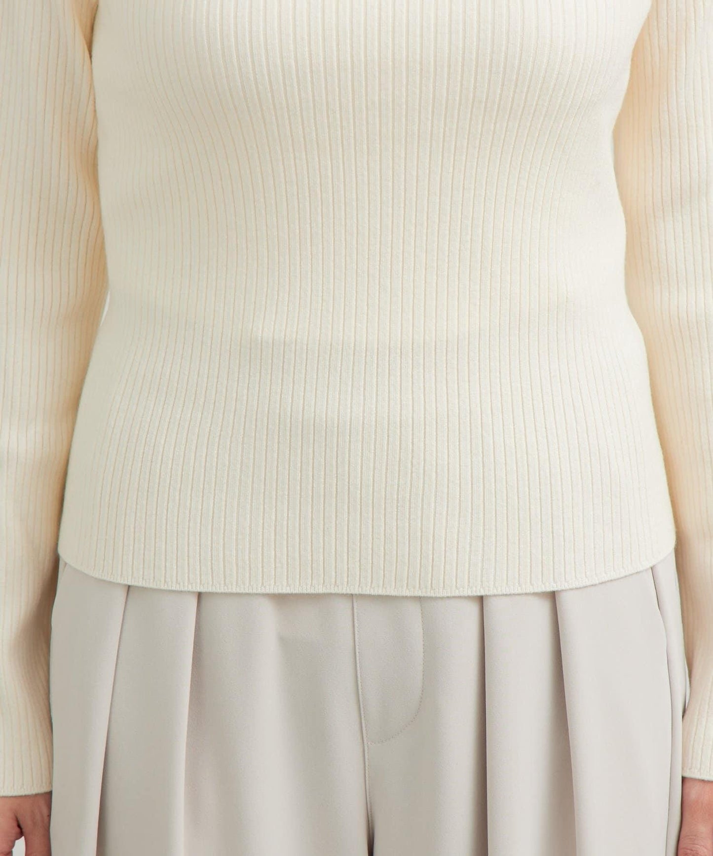 安哥拉觸感蝴蝶結一字肩針織衫