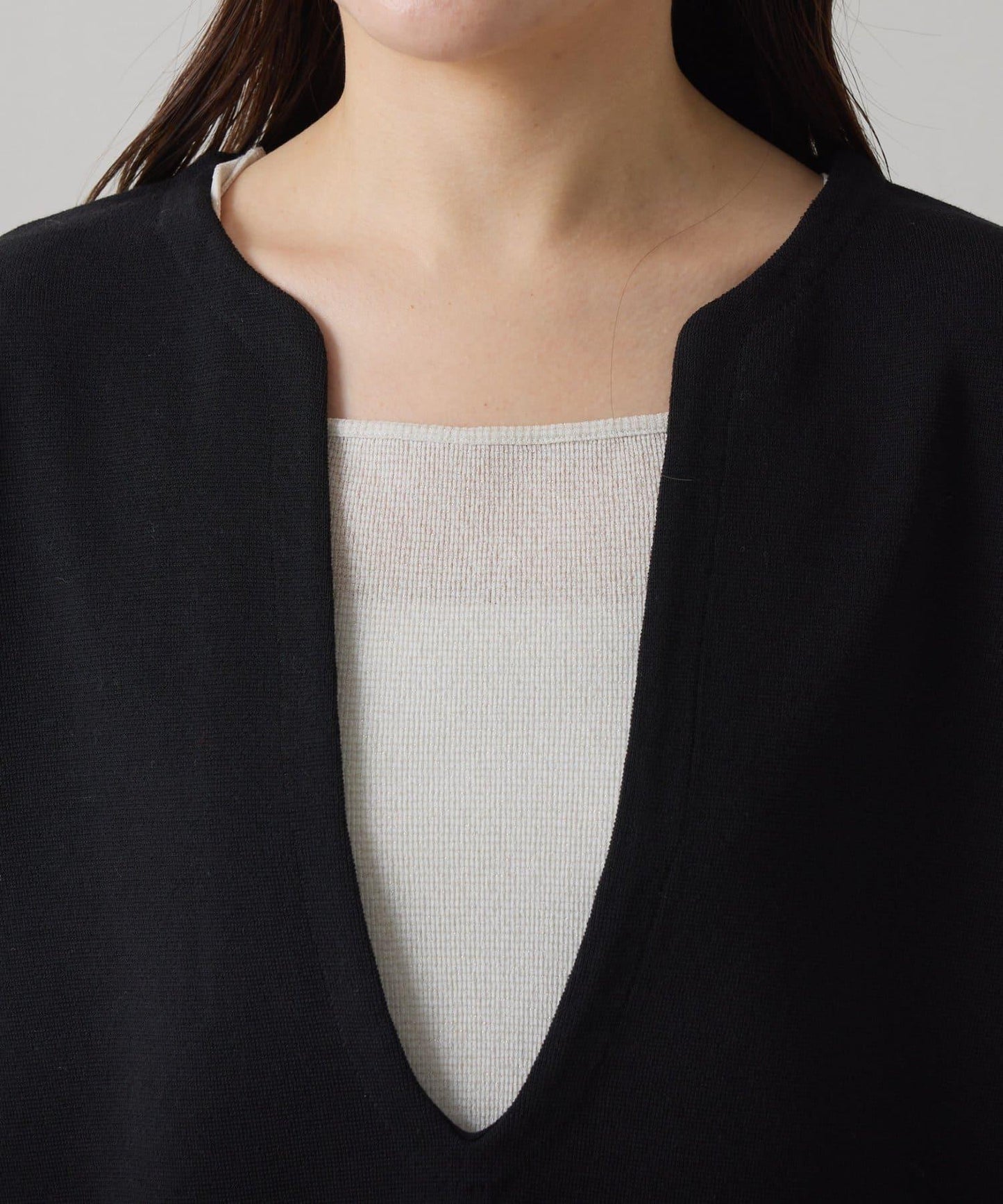 【顯瘦◎】V領巴斯克針織衫