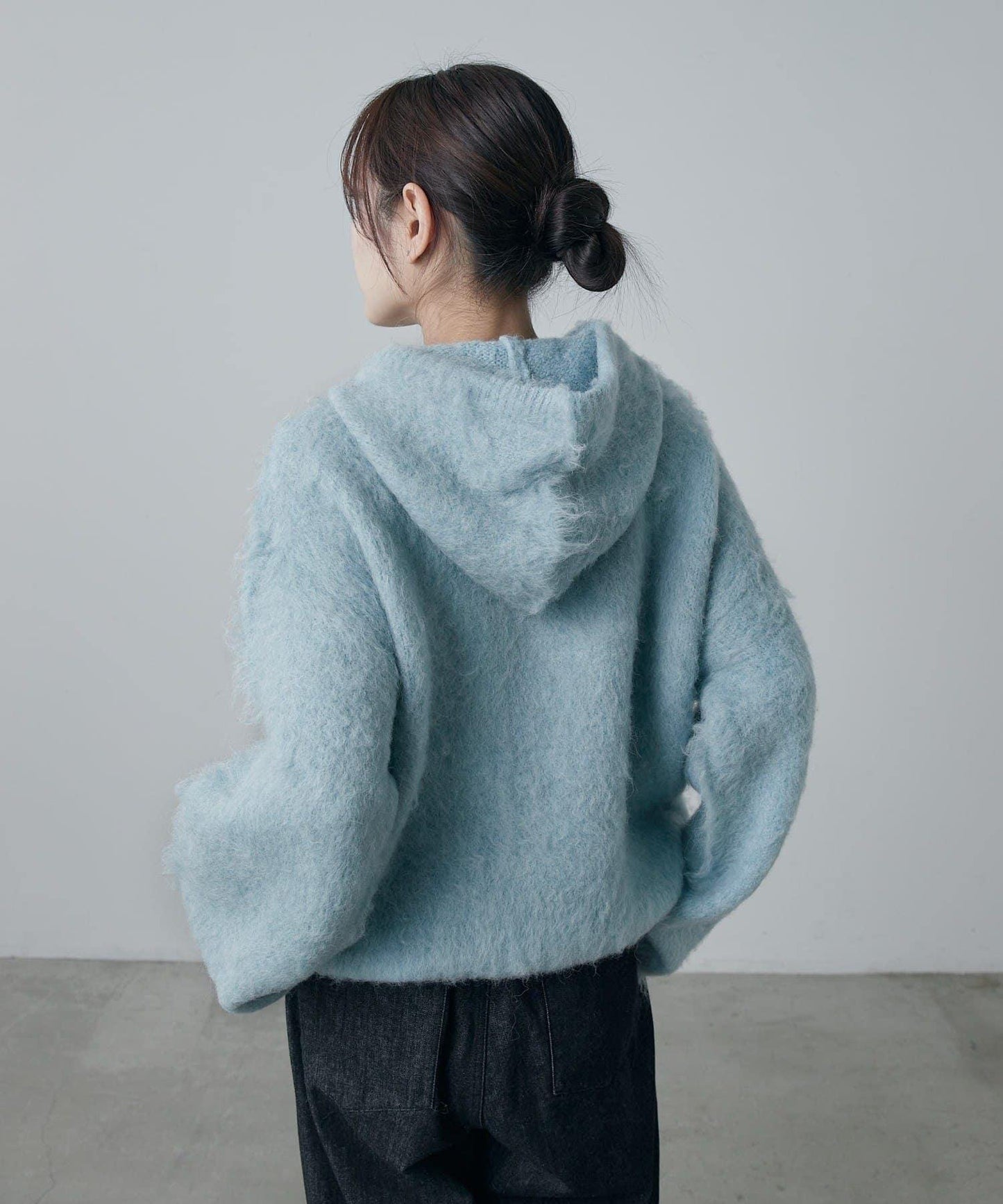 蓬鬆半拉鍊衛衣