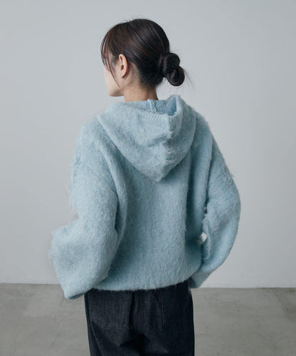 蓬鬆半拉鍊衛衣