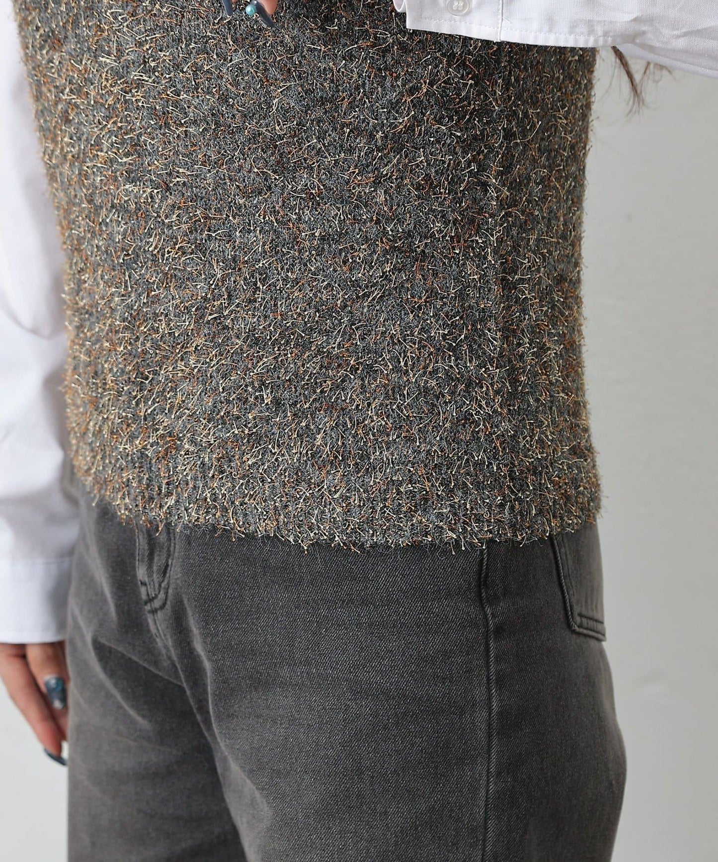 混紡紗線針織背心