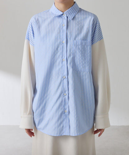 【冬季可穿】拼接設計襯衫