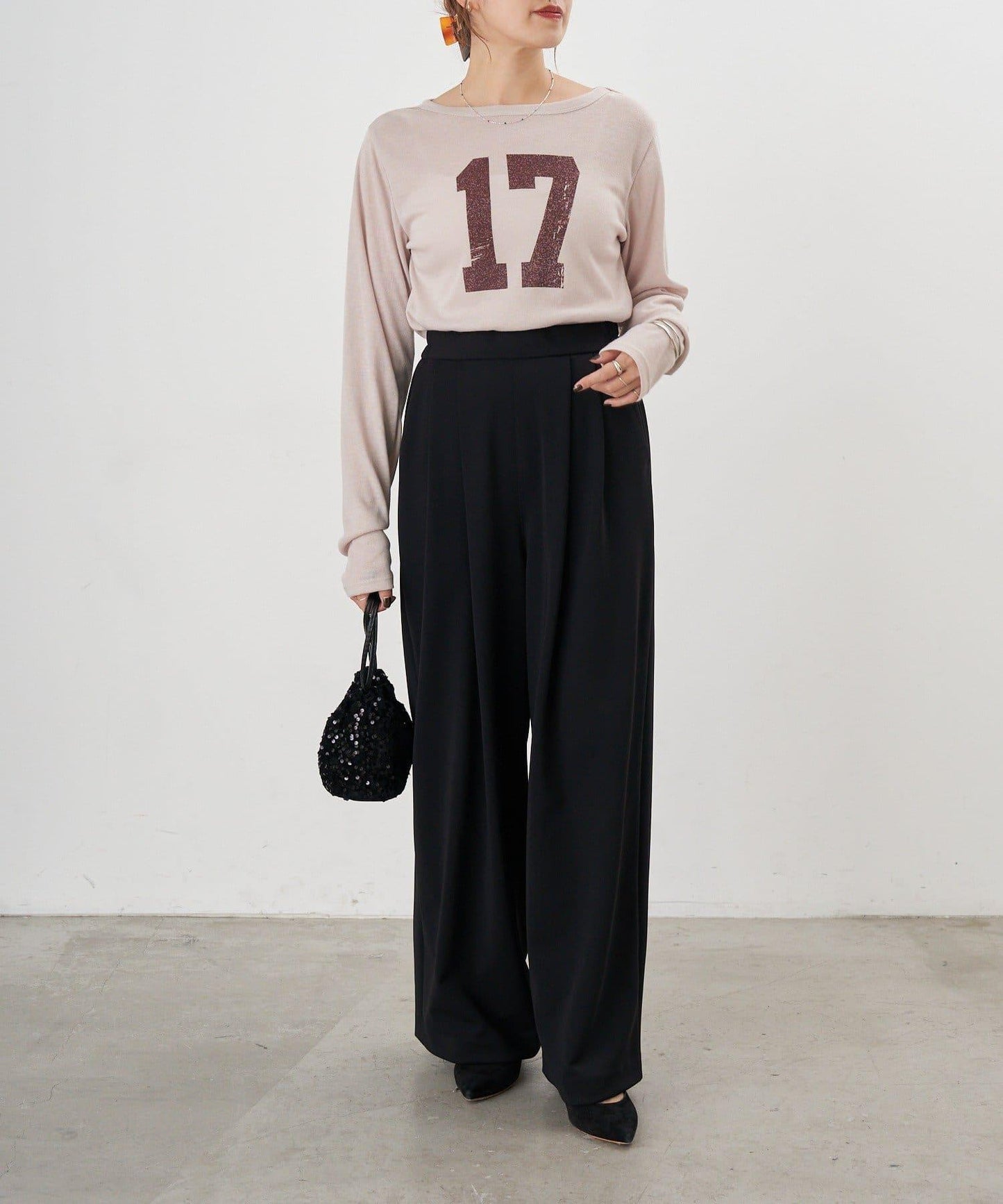 【26SS】雙褶針織長褲