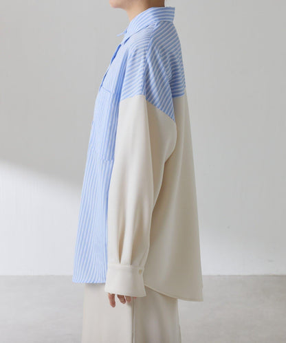 【冬季可穿】拼接設計襯衫
