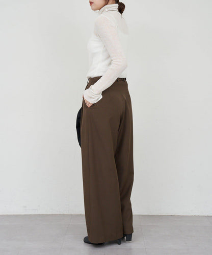 透視高領針織衫